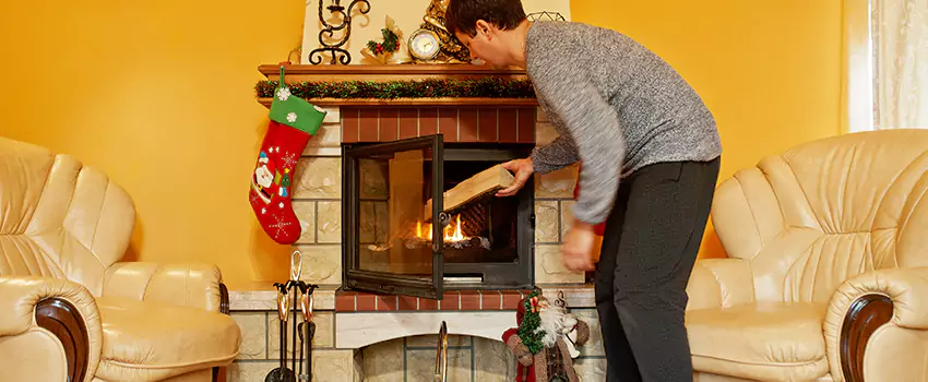 Rusted Metal Fireplace Restoration in Oildale, California